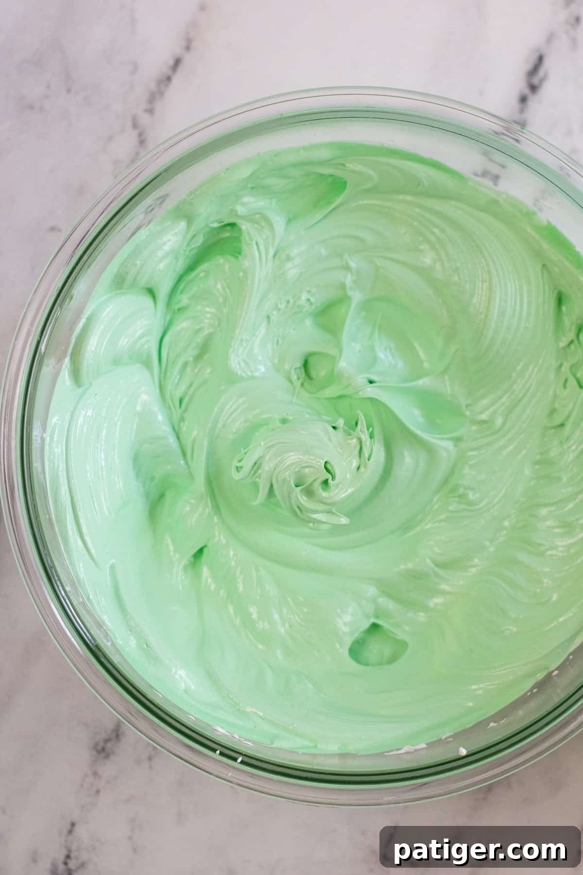 green meringue batter