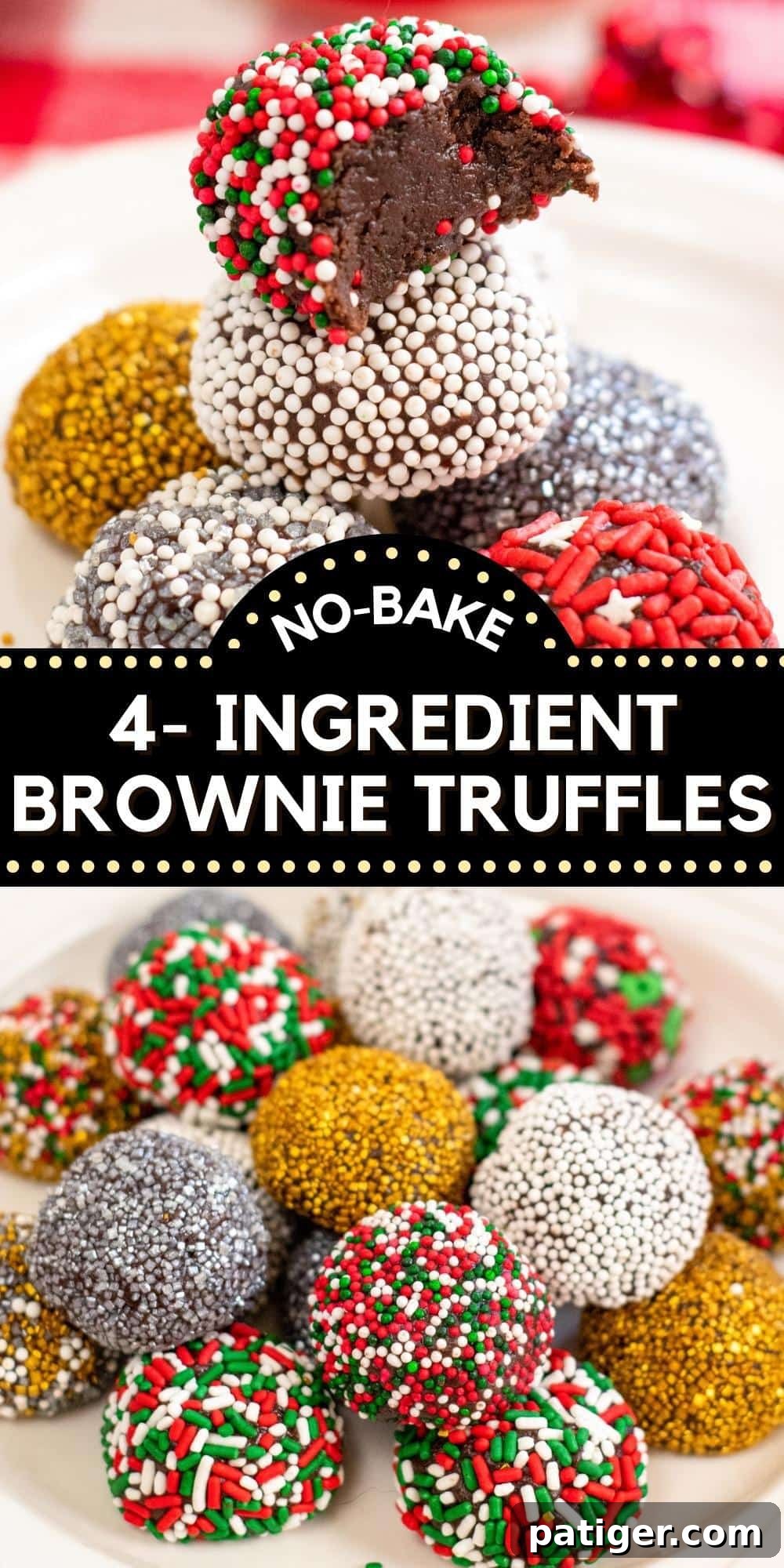 No-Bake 4-Ingredient Brownie Truffles