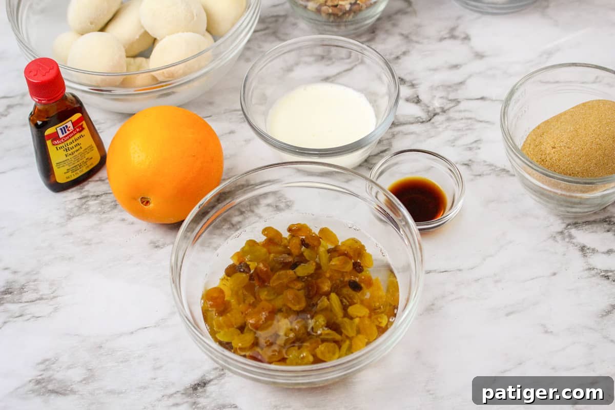 Raisins soaking in bowl of water
