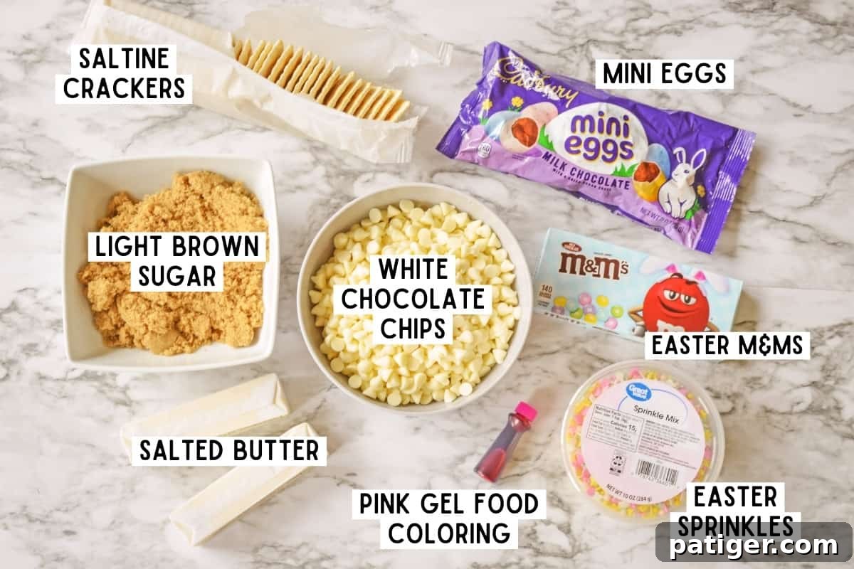 Ingredients for Easter Bark