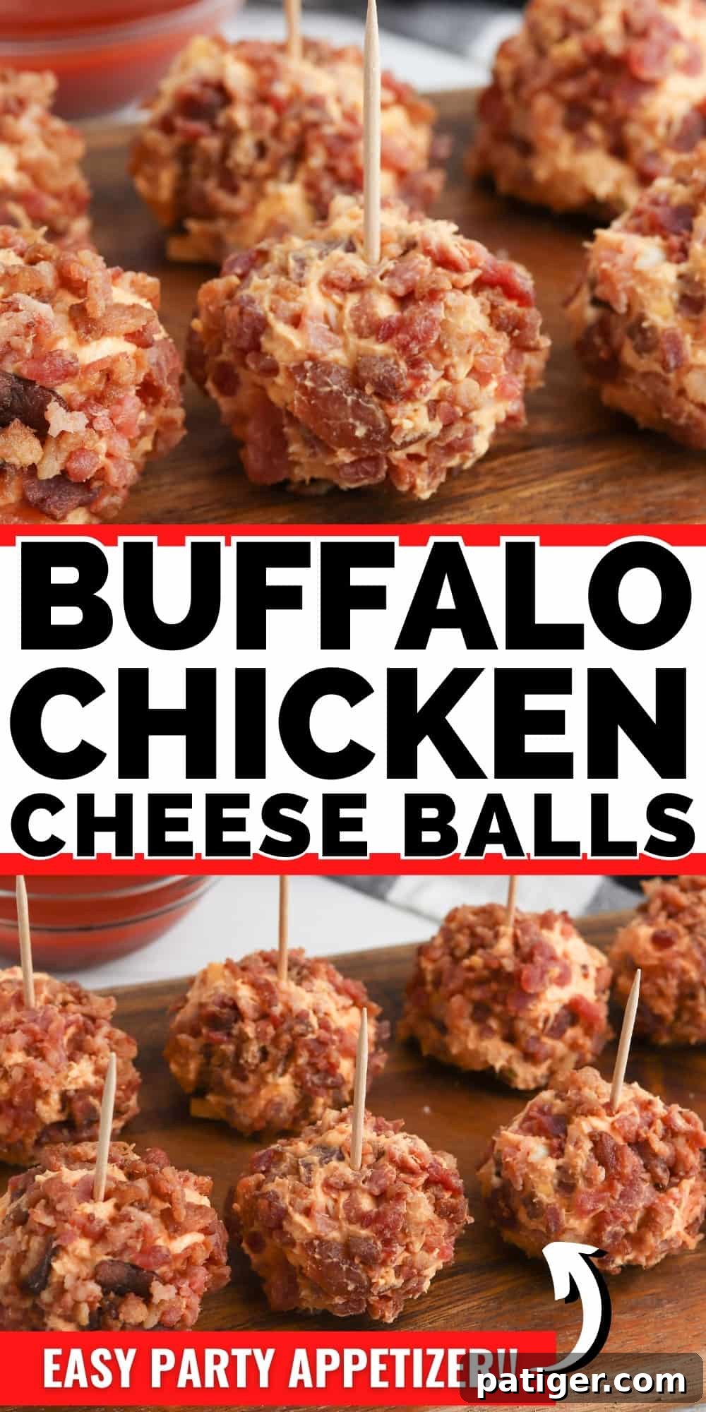 Buffalo Chicken Cheese Balls; easy party appetizer!