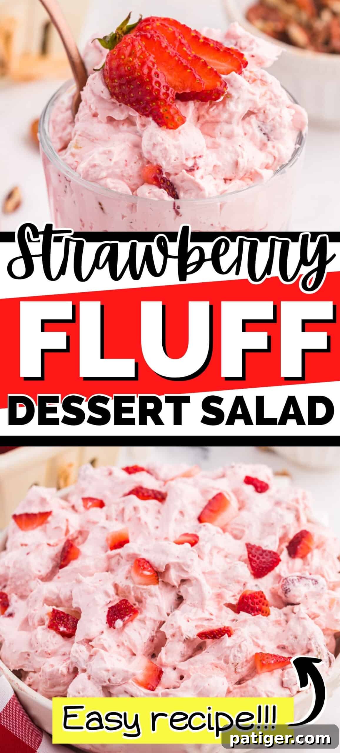 Strawberry Cloud Salad 10 Strawberry Fluff Dessert Salad - easy recipe!