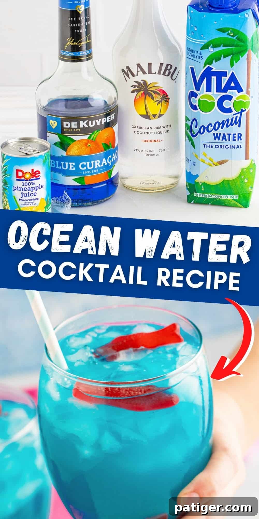Ocean water cocktail recipe.
