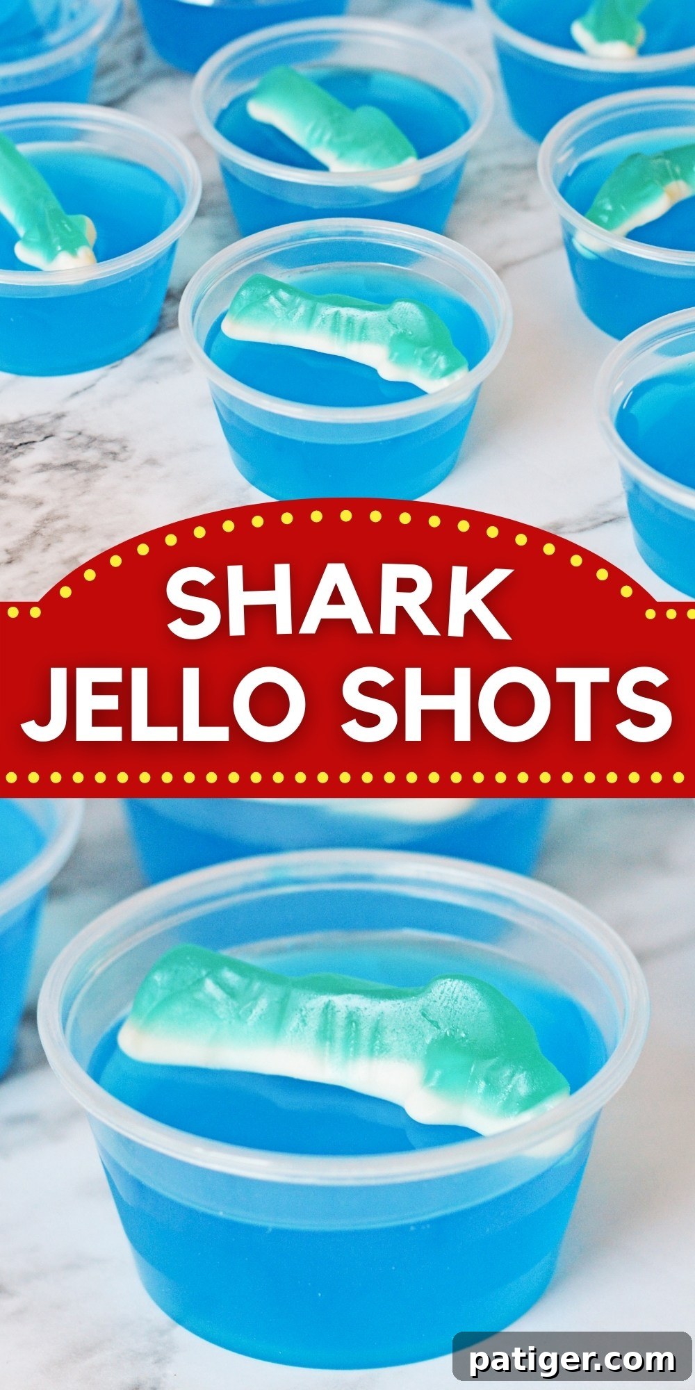 A large image of Shark Jello Shots, perfect for Pinterest sharing.