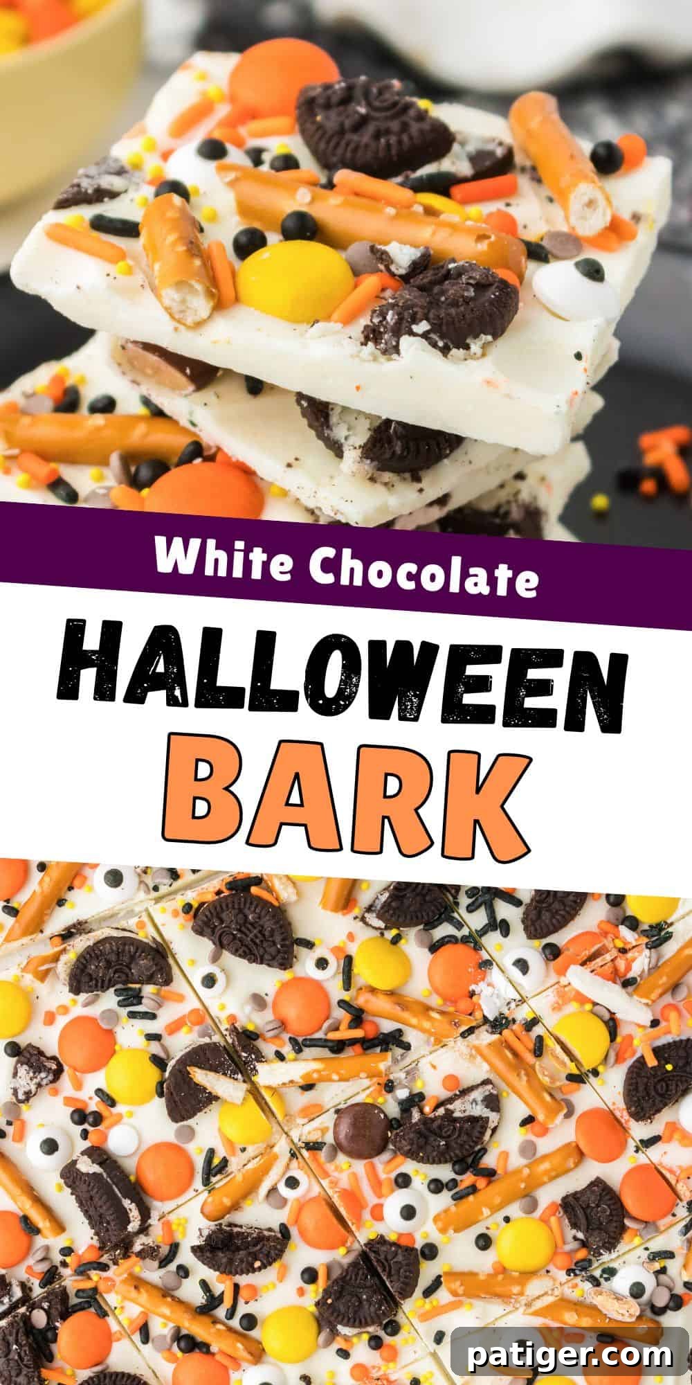 White Chocolate Halloween Bark.
