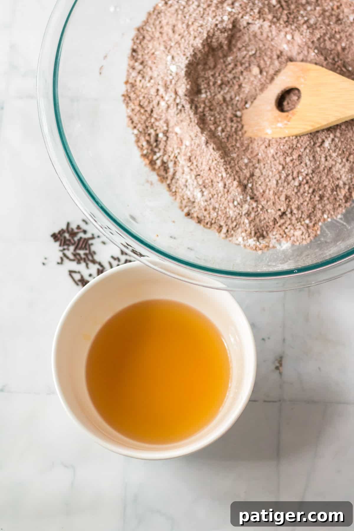 Rum ball wet ingredients.