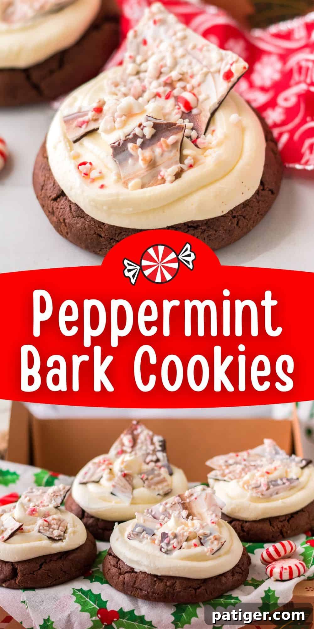 Peppermint Bark Cookies.