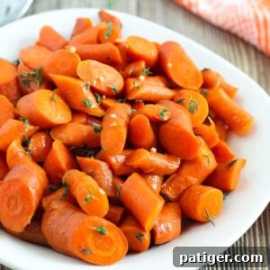 Crockpot glazed carrots with a sweet brown sugar garlic glazed.