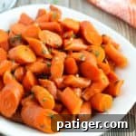 Crockpot glazed carrots with a sweet brown sugar garlic glazed.