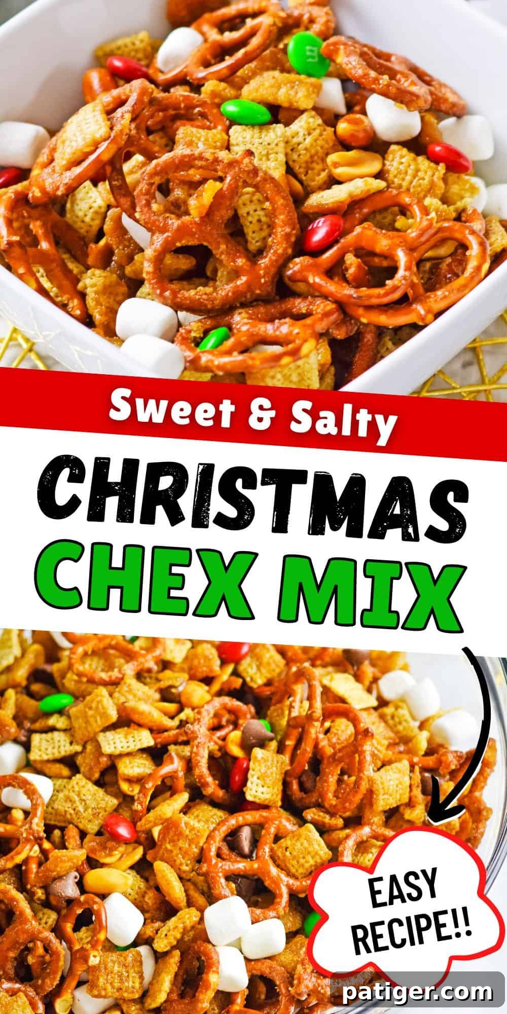 Holiday Hearth Mix 10 Sweet and Salty Christmas Chex Mix.