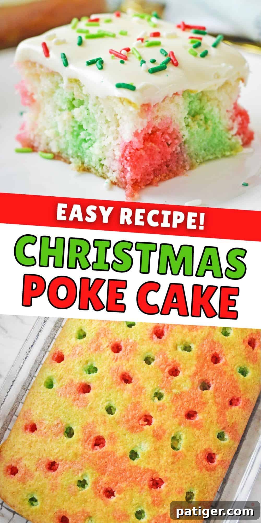 Easy Recipe: Christmas Poke Cake.