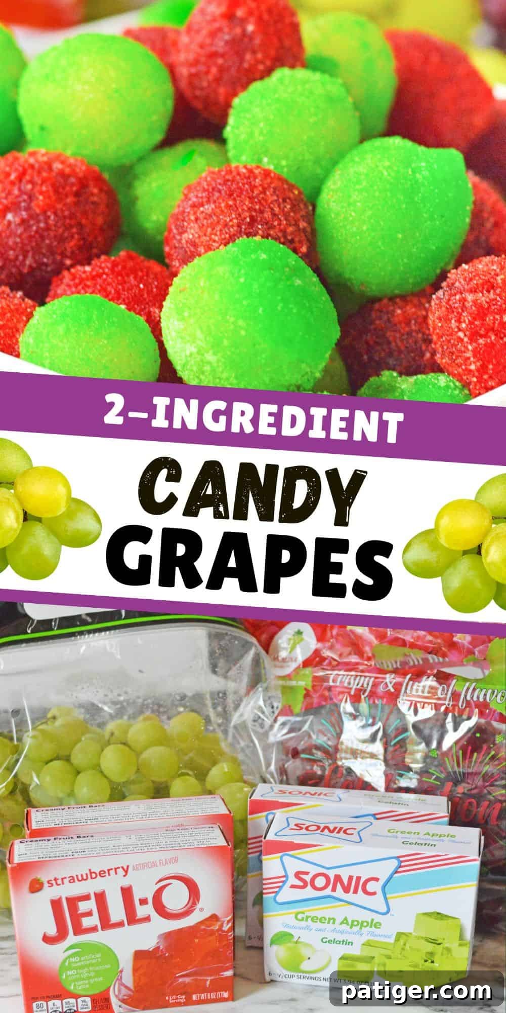2-ingredient Candy Grapes.