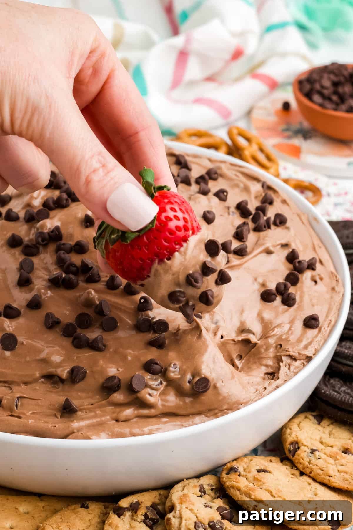 Edible Brownie Batter Dream 10 Fresh strawberry dipped in edible brownie batter dip.