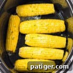 Set It and Forget It Corn on the Cob 10 Slow cooker corn on the cob with butter and seasonings.
