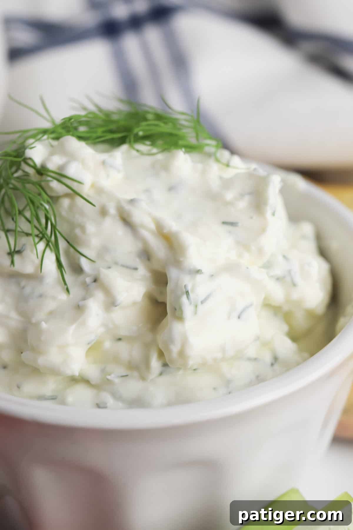 Zesty Dill Cream Cheese Dip 6 Creamy dill dip made with cream cheese, sour cream, fresh dill, green onions, and seasonings.