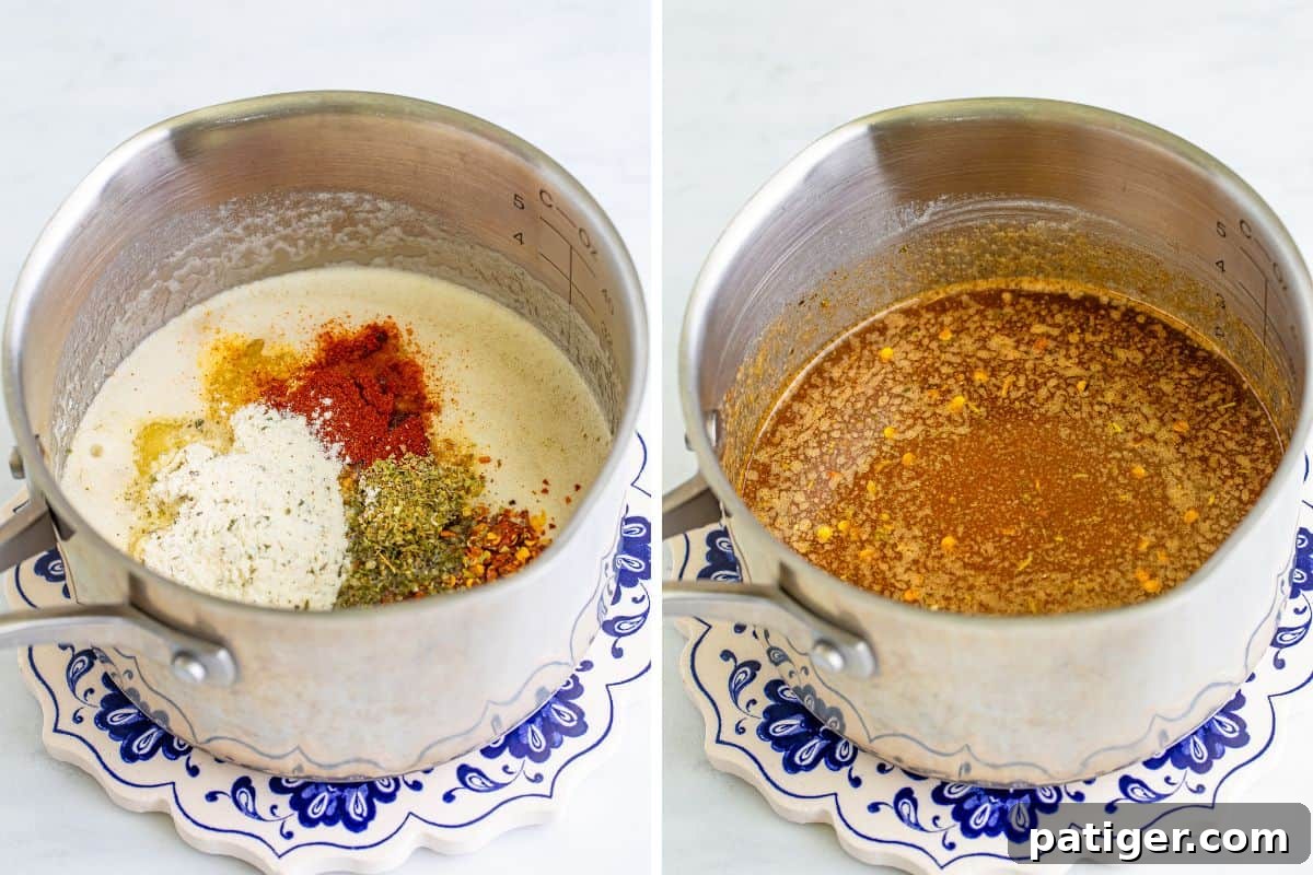 Blazin' Snack Fusion 5 Left: melted butter with ranch mix and seasonings in a small post.