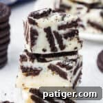 3-Ingredient white chocolate Oreo Fudge.