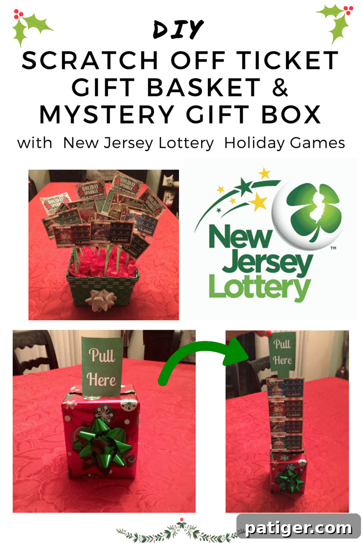 DIY Lottery Ticket Gift Basket & Mystery Gift Box - A festive and unique gift idea.