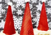 Simple Festive Santa Hat Cupcakes