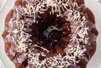 Velvet Chocolate Coconut Crown Cake