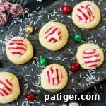 Candy Cane Hershey Kiss Cookies, a delightful treat for the holidays.