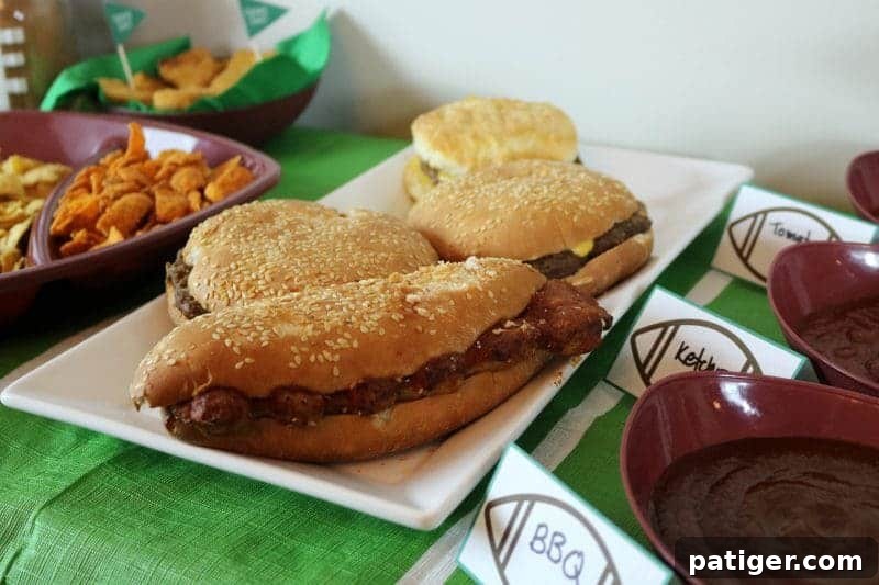 BIG AZ Sandwiches displayed on a platter, highlighting their convenience for Game Day.