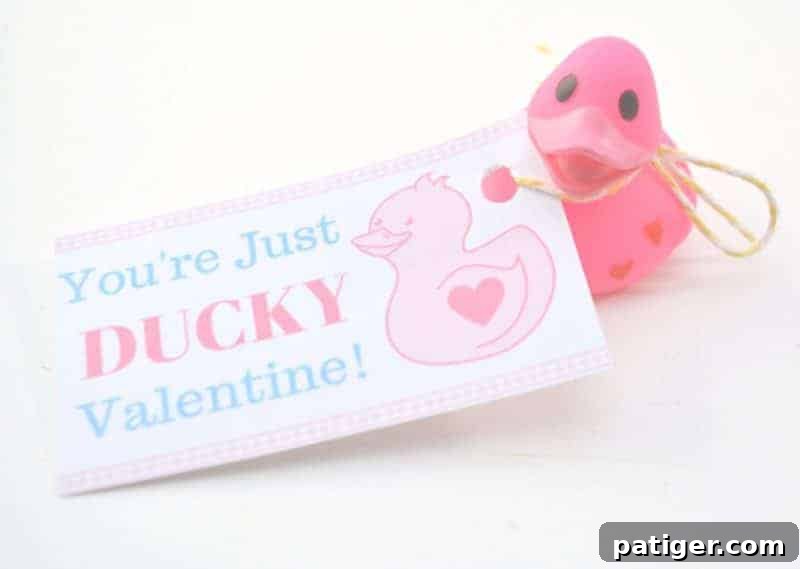 Are you looking for super cute free Valentine printables for your kids to give out this Valentine’s Day? This DIY “You’re Just Ducky” kids valentine is so stinking cute and is very inexpensive to make for the entire class. Plus, these homemade Valentines are something that will  put store-bought valentines to shame!