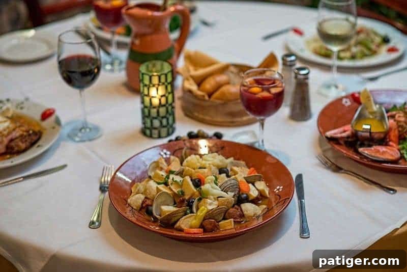 Interior shot of Sol Mar restaurant in Newark's Ironbound, featuring elegant Portuguese dining with seafood dishes and sangria.