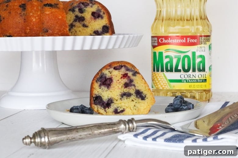 Delicious Mazola Corn Oil Blueberry Lemon Pound Cake
