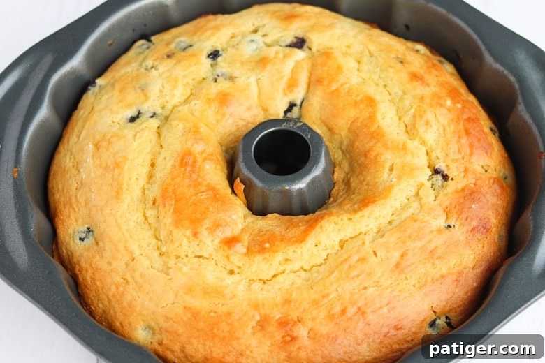 Bundt Cake Baking in Pan