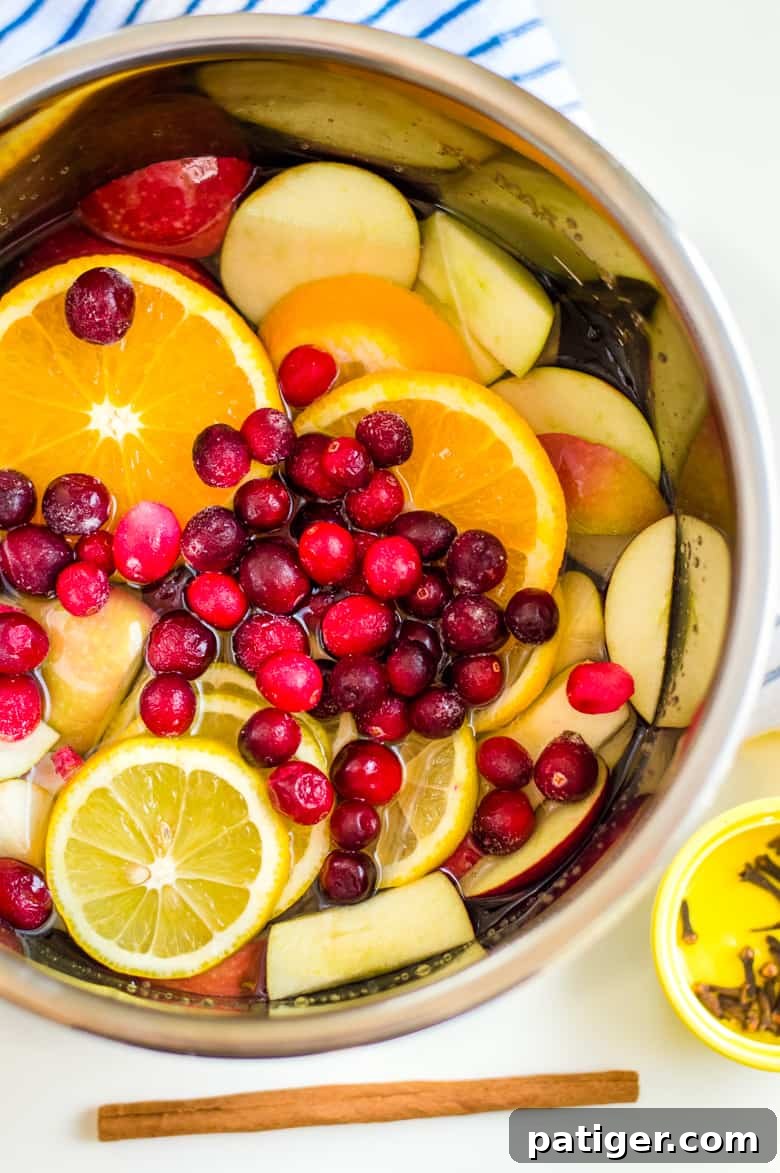 add apple cider ingredients to instant pot
