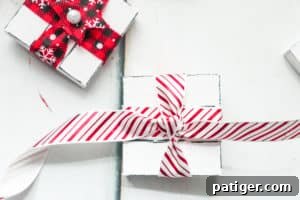 Tie ribbon around wood blocks like you would a gift