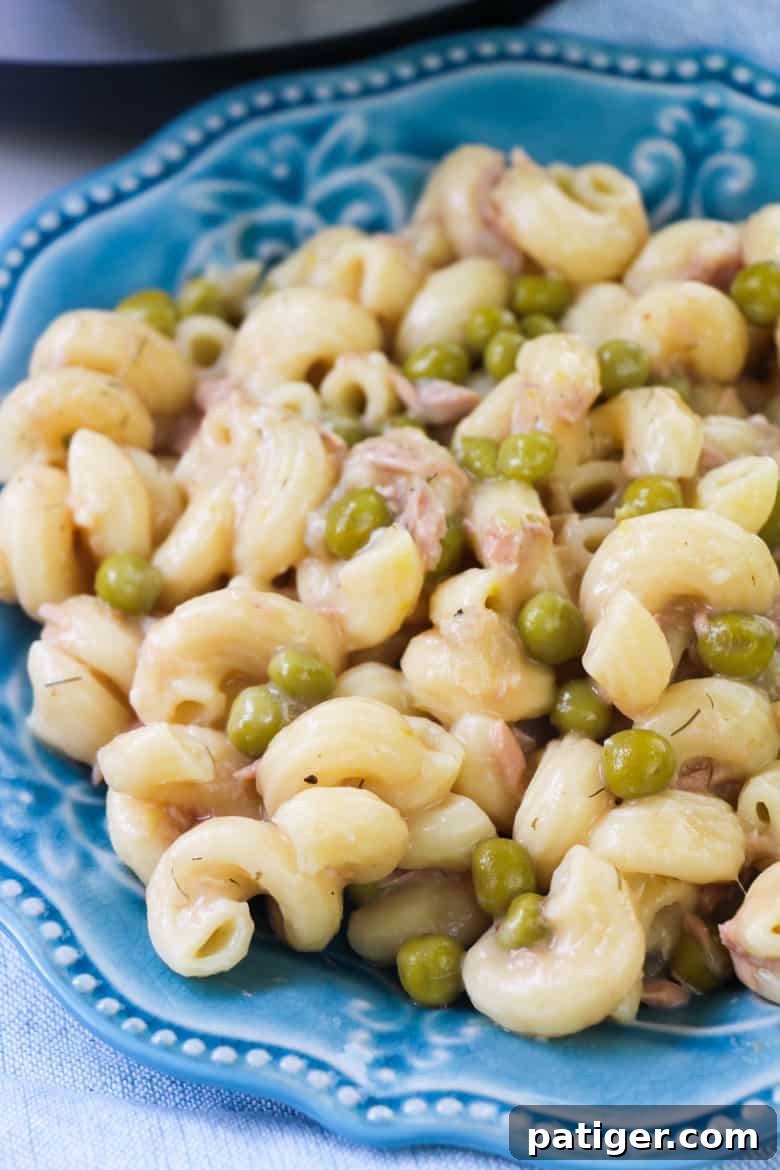 Creamy Instant Pot Tuna Casserole with Peas