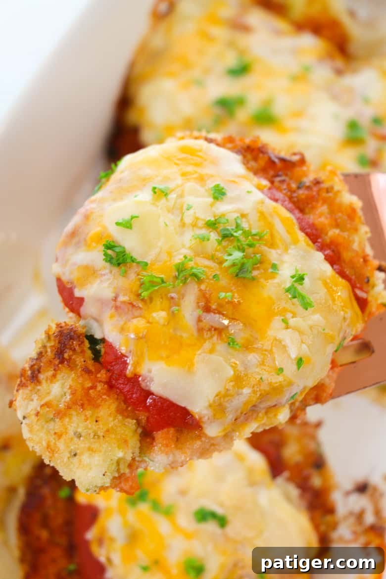 Easy Baked Chicken Parmesan Recipe, a comforting and delicious meal