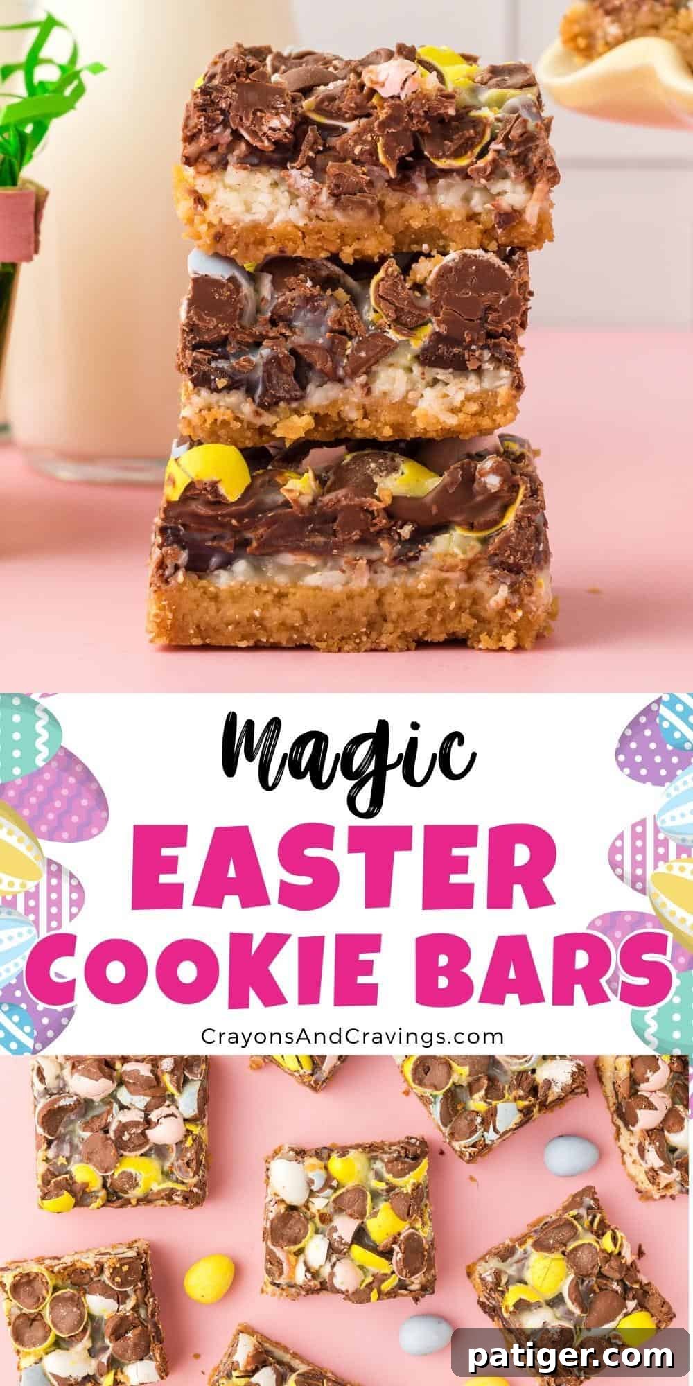 Magic Easter Cookie Bars Pinterest Image