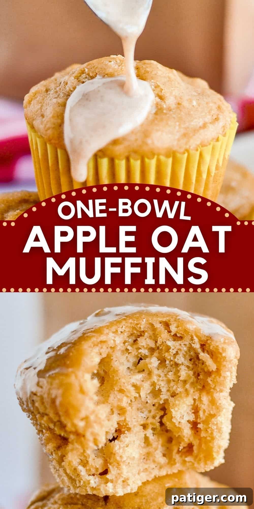 A beautifully composed shot of One Bowl Apple Oat Muffins, highlighting their appetizing appearance and fresh ingredients, perfect for sharing on social media.