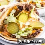 Big Mac Smash Tacos on flour tortillas with seasoned ground beef, lettuce, pickles, and special sauce.