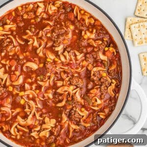 Hamburger Noodle Soup Recipe